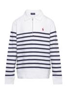 Striped Spa Terry Quarter-Zip Sweatshirt Tops Sweatshirts & Hoodies Sw...