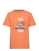 T-Shirt Ss Tops T-Kortærmet Skjorte Orange Minymo