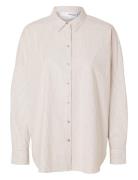 Slfnova Ls Oxford Shirt Noos Tops Shirts Long-sleeved White Selected F...