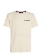 Ss Tee Tops T-Kortærmet Skjorte Cream Tommy Hilfiger