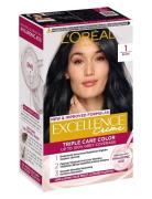 L'oréal Paris Excellence Color Cream Kit 1 Black Beauty Women Hair Car...