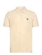 Monogram Jacquard Polo Shirt Sport Polos Short-sleeved Cream Lyle & Sc...