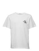 Chest Monogram Top Tops T-Kortærmet Skjorte White Calvin Klein