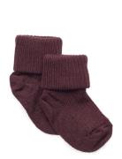 Wool Rib Baby Socks Socks & Tights Baby Socks Burgundy Mp Denmark
