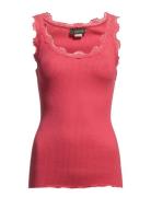 Rwbabette Sl U-Neck Long Lace Top Tops T-shirts & Tops Sleeveless Pink...