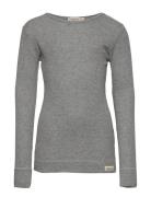 Plain Tee Ls Tops T-shirts Long-sleeved T-Skjorte Grey MarMar Copenhag...
