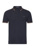 Twin Tipped Fp Shirt Tops Polos Short-sleeved Navy Fred Perry