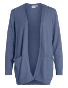 Viril Open L/S Knit Cardigan - Noos Tops Knitwear Cardigans Blue Vila
