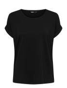 Onlmoster S/S O-Neck Top Jrs Tops T-shirts & Tops Short-sleeved Black ...
