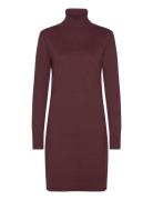 U6801, Milasz Rollneck Dress Knælang Kjole Burgundy Saint Tropez