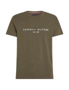 Tommy Logo Tee Tops T-Kortærmet Skjorte Green Tommy Hilfiger
