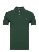 Basic Mesh-Ssl-Knt Tops Polos Short-sleeved Green Polo Ralph Lauren