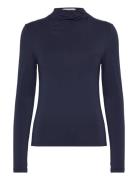 Viscose T-Shirt Tops T-shirts & Tops Long-sleeved Navy Rosemunde