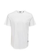 Onsmatt Life Longy Ss Tee Tops T-Kortærmet Skjorte White ONLY & SONS