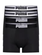 Puma Placed Logo Boxer 4P Ecom Boxershorts Black PUMA