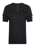 Slim Crewneck 3-Pack Tops T-Kortærmet Skjorte Black Polo Ralph Lauren ...