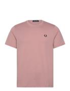 Crew Neck T-Shirt Tops T-Kortærmet Skjorte Pink Fred Perry