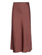 Yaspastella Hw Midi Skirt - Ca Knælang Nederdel Brown YAS