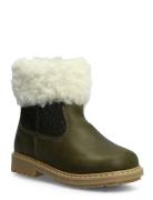 Timian Wool Top Boot Vinterstøvler Pull On Green Wheat