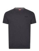 Essential Logo Emb Tee Tops T-Kortærmet Skjorte Black Superdry