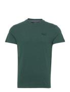 Essential Logo Emb Tee Tops T-Kortærmet Skjorte Green Superdry