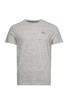 Essential Logo Emb Tee Tops T-Kortærmet Skjorte Grey Superdry