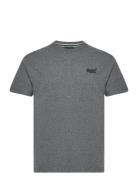 Essential Logo Emb Tee Tops T-Kortærmet Skjorte Grey Superdry