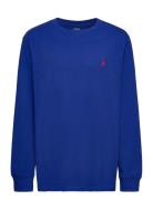 Cotton Jersey Long-Sleeve Tee Tops T-shirts Long-sleeved T-Skjorte Blu...