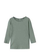 Nmfkab Ls Top Noos Tops T-shirts Long-sleeved T-Skjorte Green Name It