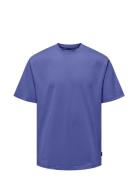 Onsfred Rlx Ss Tee Tops T-Kortærmet Skjorte Blue ONLY & SONS