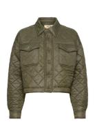 Water-Repellant Cropped Quilted Jacket Quiltet Jakke Green Polo Ralph ...