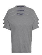 Essential Triple Pack T-Shirt Tops T-Kortærmet Skjorte Grey Superdry