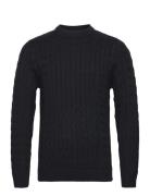 Slhryan Structure Crew Neck Tops Knitwear Round Necks Black Selected H...