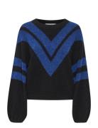 Alphagz Ls Striped Pullover Tops Knitwear Jumpers Blue Gestuz