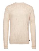 Emilio Knit O-Neck Tops Knitwear Round Necks Cream Clean Cut Copenhage...