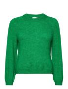 Vijamina O-Neck L/S Knit Top - Tops Knitwear Jumpers Green Vila