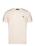 Taped Ringer T-Shirt Tops T-Kortærmet Skjorte Cream Fred Perry