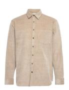Slhregbenjamin Cord Shirt Ls W Tops Shirts Casual Beige Selected Homme