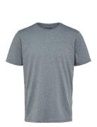 Slhaspen Ss O-Neck Tee Noos Tops T-Kortærmet Skjorte Grey Selected Hom...