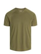 Men Sports S/S T-Shirt Sport T-Kortærmet Skjorte Khaki Green ZEBDIA