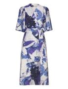 Elitaiw Wrap Dress Knælang Kjole Blue InWear