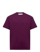 Crew T-Shirt Tops T-Kortærmet Skjorte Purple Les Deux