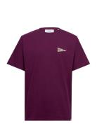 Flag T-Shirt Tops T-Kortærmet Skjorte Purple Les Deux