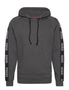 Sporty Logo Hoodie Tops Sweatshirts & Hoodies Hoodies Grey HUGO