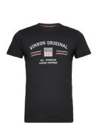 Vin T-Shirt Matt Men Tops T-Kortærmet Skjorte Black VINSON