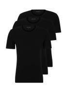 Tshirt Rn 3P Classic Tops T-Kortærmet Skjorte Black BOSS