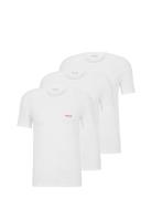 T-Shirt Rn Triplet P Designers T-Kortærmet Skjorte White HUGO