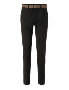 Slim Chino With Belt Bottoms Trousers Chinos Black Tom Tailor