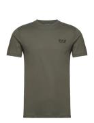 T-Shirt Tops T-Kortærmet Skjorte Khaki Green EA7