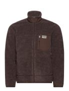 Pile Fleece Jacket Tops Sweatshirts & Hoodies Fleeces & Midlayers Brow...